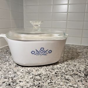 Vintage Corning Ware Blue Corn Flower 10 cup Casserole Dish